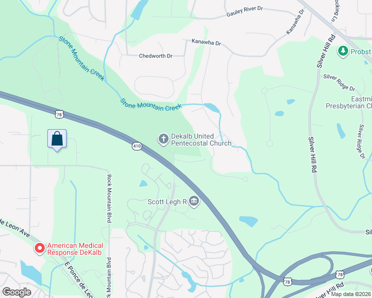 map of restaurants, bars, coffee shops, grocery stores, and more near 1701 Juliette Road in Stone Mountain