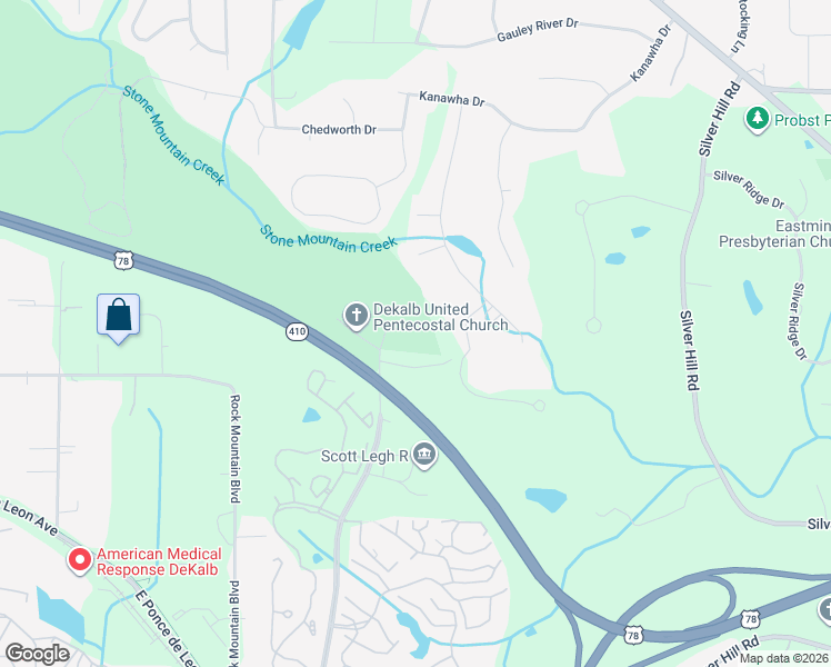map of restaurants, bars, coffee shops, grocery stores, and more near 1701 Juliette Road in Stone Mountain