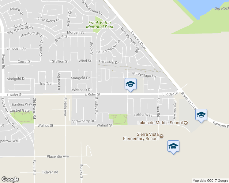 map of restaurants, bars, coffee shops, grocery stores, and more near 1722 East Rider Street in Perris