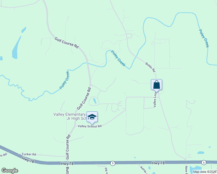 map of restaurants, bars, coffee shops, grocery stores, and more near Valleyview Drive in Jasper