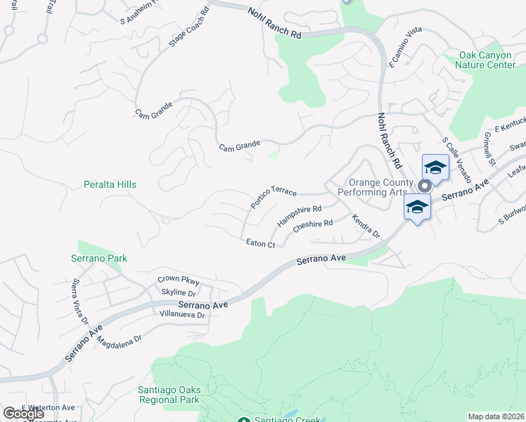 map of restaurants, bars, coffee shops, grocery stores, and more near 2440 Highwood Road in Orange