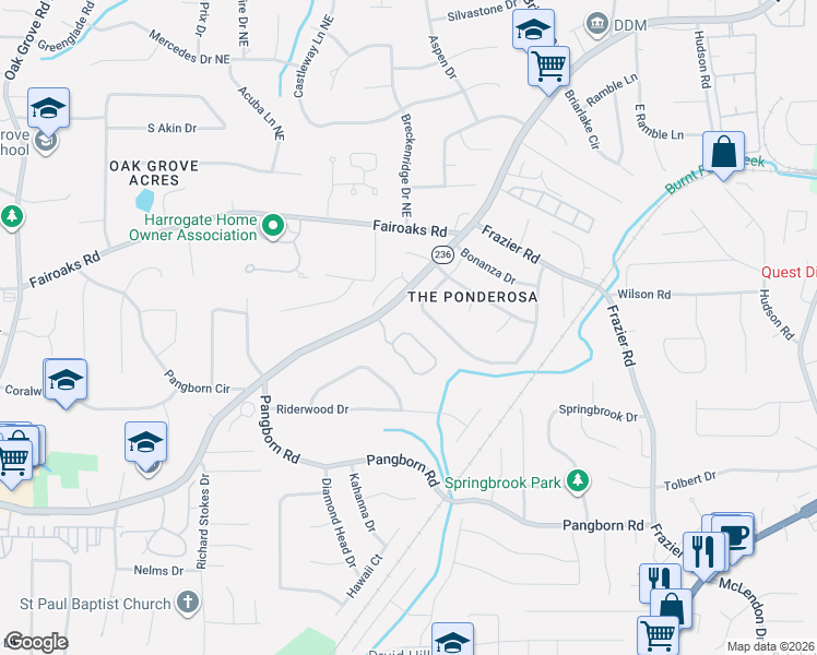 map of restaurants, bars, coffee shops, grocery stores, and more near 1639 Reserve Circle in Decatur