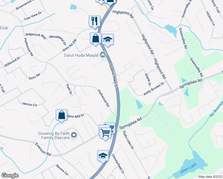map of restaurants, bars, coffee shops, grocery stores, and more near 2865 Centerville Highway in Snellville