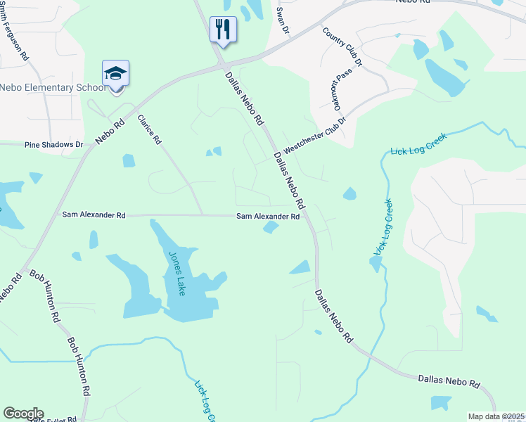 map of restaurants, bars, coffee shops, grocery stores, and more near 113 Silver Leaf Trace in Paulding County
