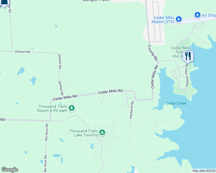 map of restaurants, bars, coffee shops, grocery stores, and more near 1476 Cedar Mills Road in Gordonville