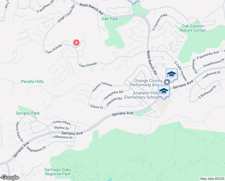 map of restaurants, bars, coffee shops, grocery stores, and more near 8011 Hampshire Road in Orange