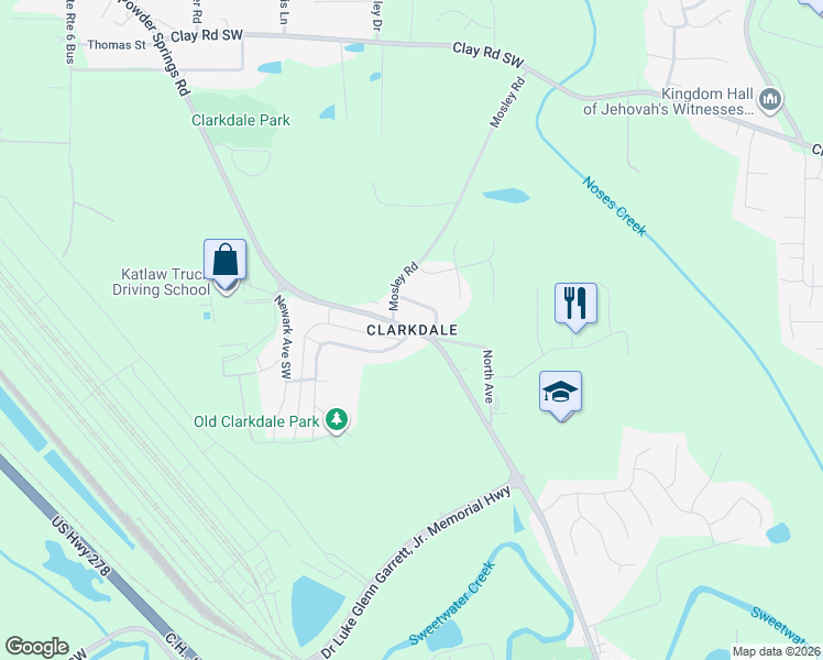 map of restaurants, bars, coffee shops, grocery stores, and more near in Cobb County