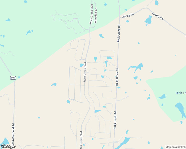 map of restaurants, bars, coffee shops, grocery stores, and more near 21400 FM 901 in Gordonville