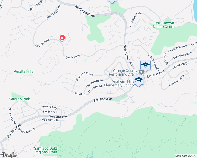 map of restaurants, bars, coffee shops, grocery stores, and more near 8047 Hampshire Road in Orange