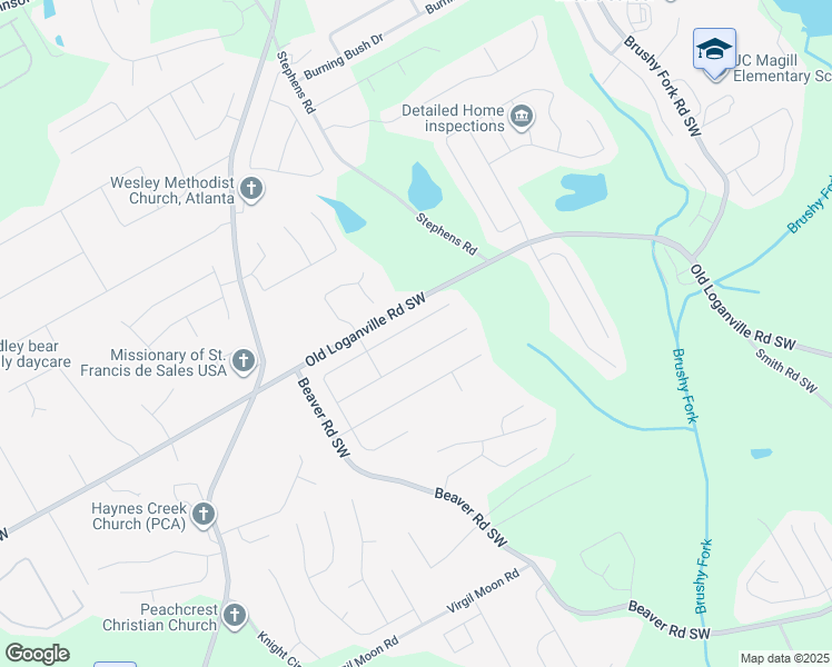 map of restaurants, bars, coffee shops, grocery stores, and more near 3780 Butler Springs Drive in Loganville