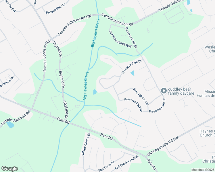 map of restaurants, bars, coffee shops, grocery stores, and more near 3524 Preserve Run Trail in Loganville