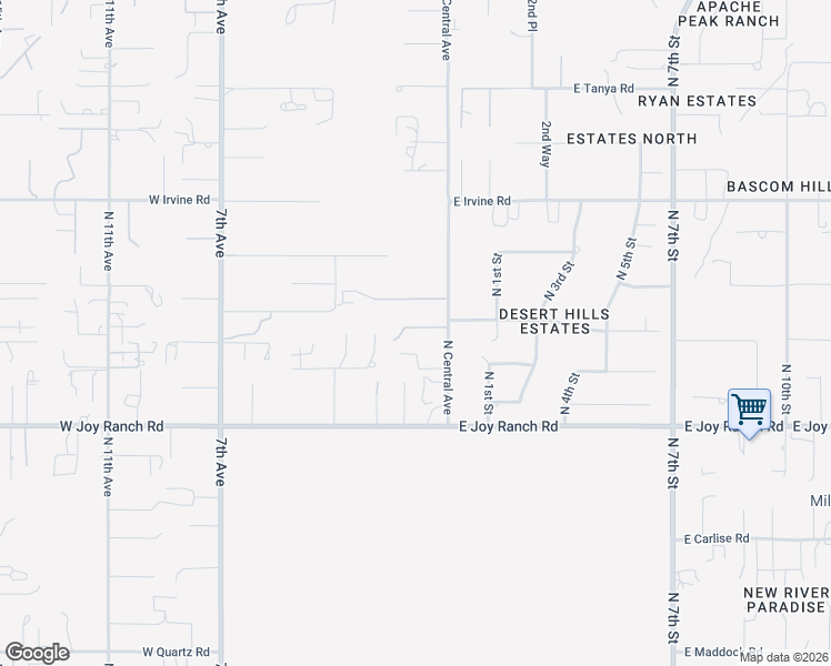 map of restaurants, bars, coffee shops, grocery stores, and more near 38109 North Central Avenue in Phoenix