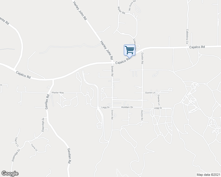 map of restaurants, bars, coffee shops, grocery stores, and more near 19825 Smith Road in Perris