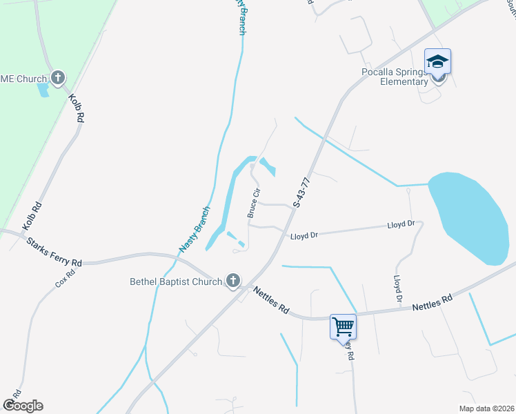 map of restaurants, bars, coffee shops, grocery stores, and more near 3045 Bruce Circle in Sumter