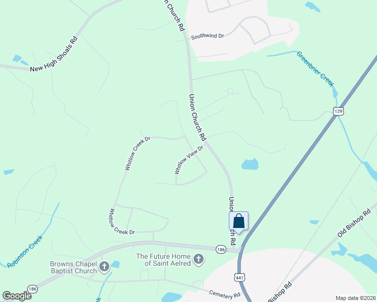 map of restaurants, bars, coffee shops, grocery stores, and more near 1530 Whitlow View Drive in Bishop