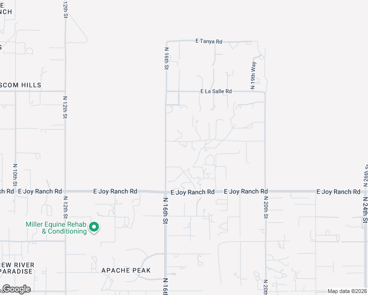 map of restaurants, bars, coffee shops, grocery stores, and more near 38100 North 16th Street in Phoenix