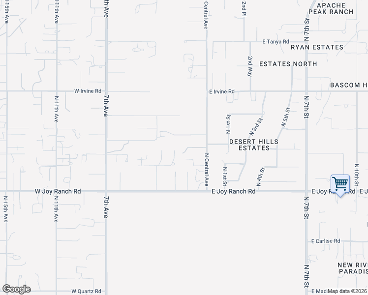 map of restaurants, bars, coffee shops, grocery stores, and more near 38109 North Central Avenue in Phoenix