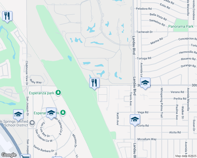 map of restaurants, bars, coffee shops, grocery stores, and more near in Cathedral City
