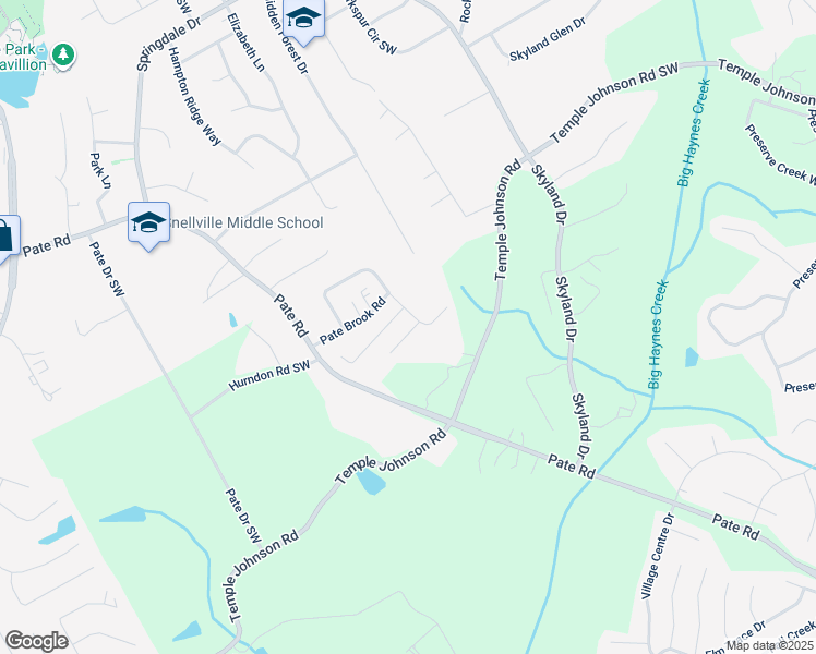 map of restaurants, bars, coffee shops, grocery stores, and more near 2321 Temple View Court in Snellville