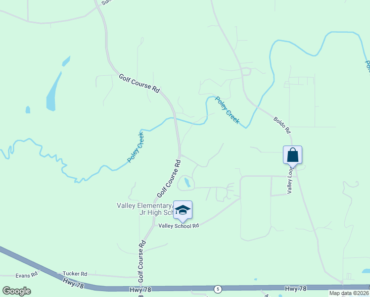 map of restaurants, bars, coffee shops, grocery stores, and more near Valleyview Drive in Jasper