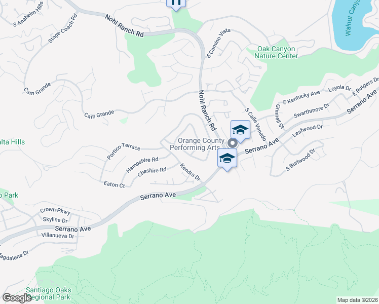 map of restaurants, bars, coffee shops, grocery stores, and more near 8343 Chatham Terrace in Orange