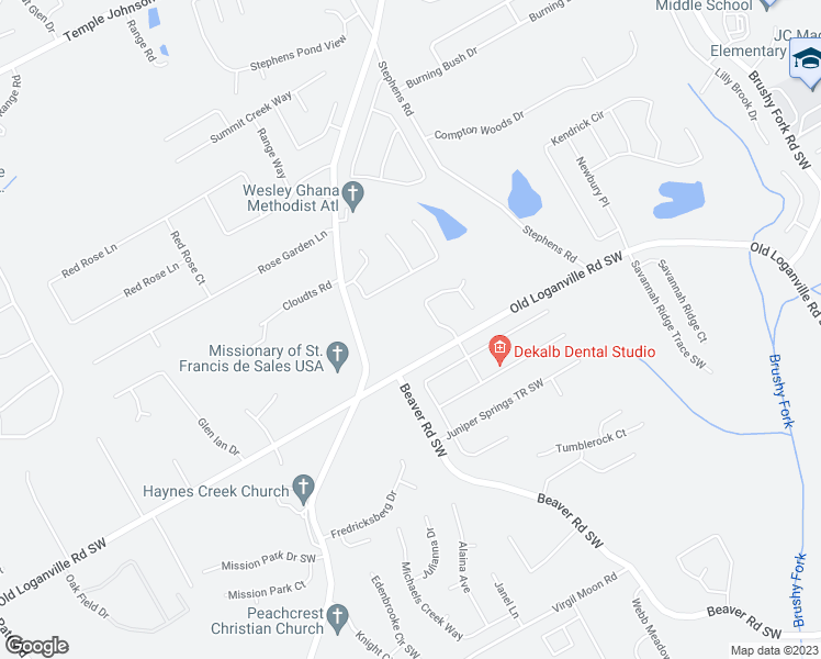 map of restaurants, bars, coffee shops, grocery stores, and more near 1475 Old Loganville Road Southwest in Loganville
