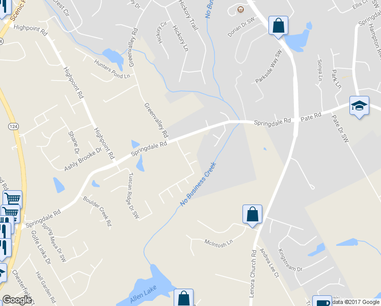 map of restaurants, bars, coffee shops, grocery stores, and more near 2877 Pacifica Ives Court in Snellville