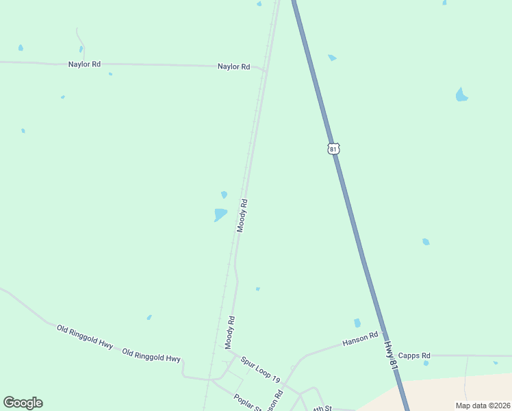 map of restaurants, bars, coffee shops, grocery stores, and more near 447 Moody Road in Ringgold