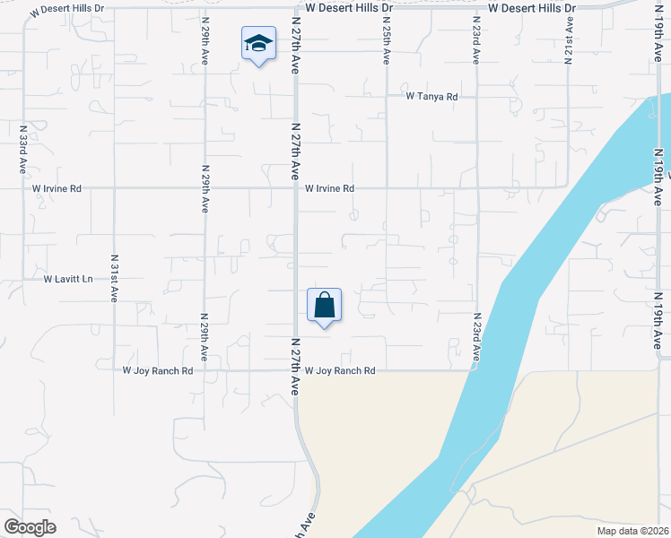 map of restaurants, bars, coffee shops, grocery stores, and more near 38141 North 27th Avenue in Phoenix