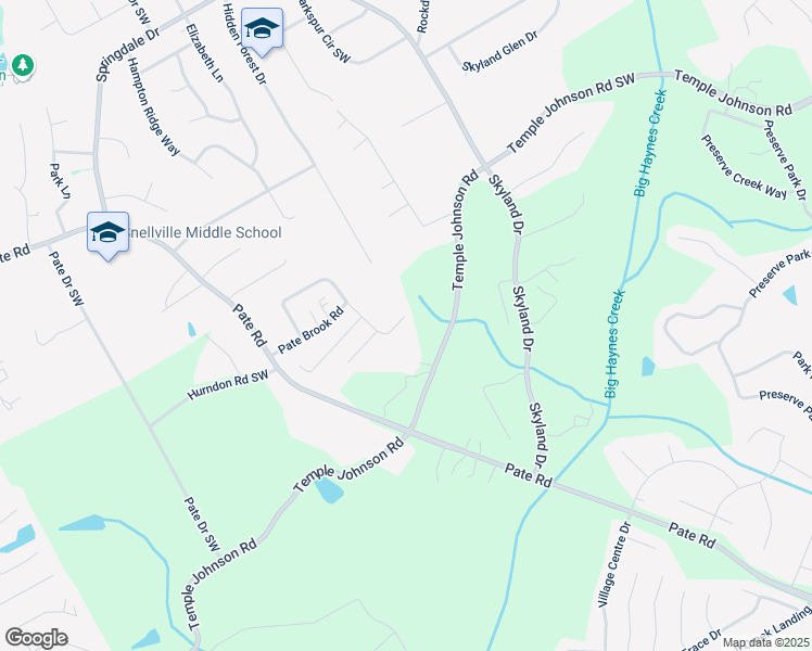 map of restaurants, bars, coffee shops, grocery stores, and more near 3096 Pate Creek View in Snellville