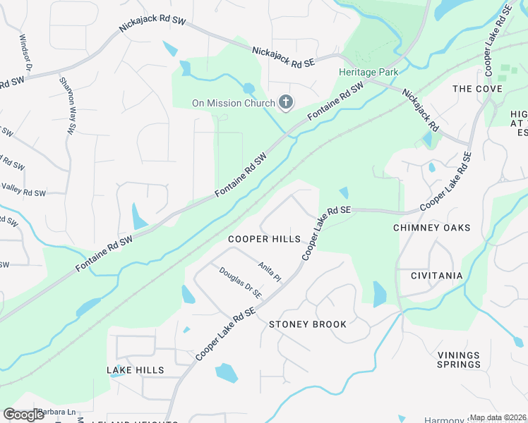 map of restaurants, bars, coffee shops, grocery stores, and more near 182 Wana Circle Southeast in Mableton