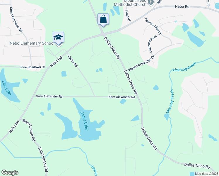 map of restaurants, bars, coffee shops, grocery stores, and more near 233 Silver Leaf Trace in Paulding County
