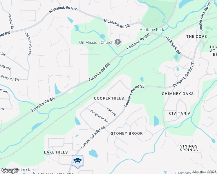 map of restaurants, bars, coffee shops, grocery stores, and more near 182 Wana Cir SE in Mableton