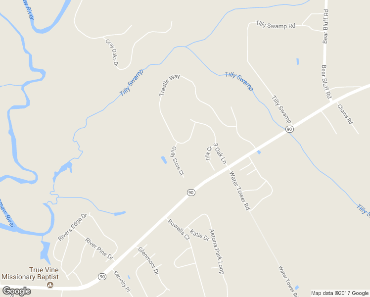 map of restaurants, bars, coffee shops, grocery stores, and more near 327 Trestle Way in Conway