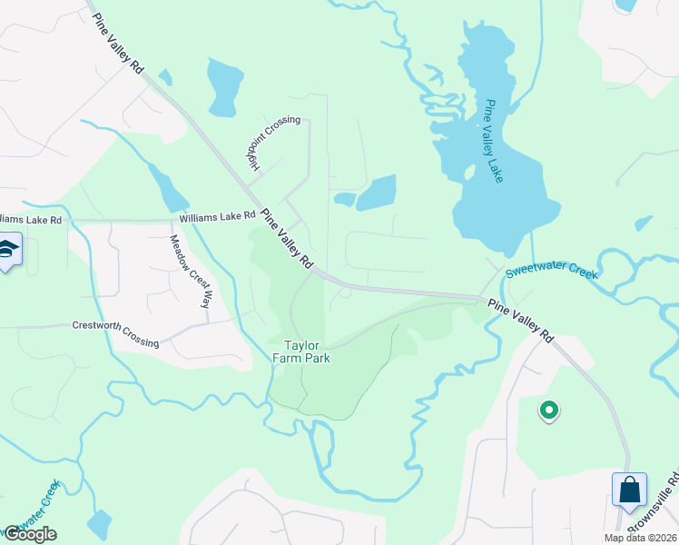 map of restaurants, bars, coffee shops, grocery stores, and more near 21 Sheffield Court in Powder Springs