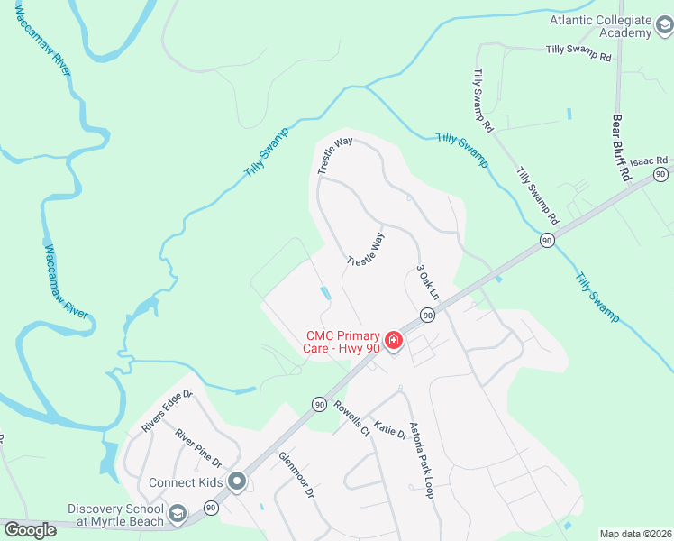 map of restaurants, bars, coffee shops, grocery stores, and more near 400 Gully Store Court in Conway
