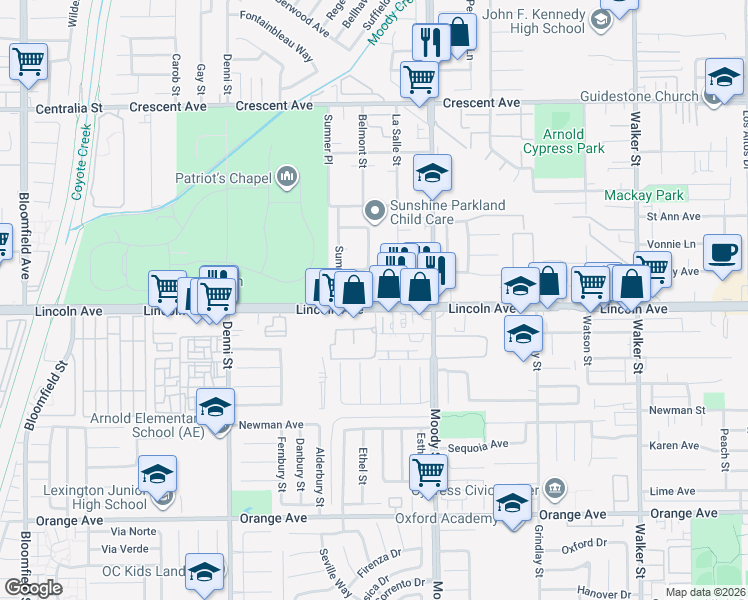 map of restaurants, bars, coffee shops, grocery stores, and more near 4842 Sapphire Way in Cypress