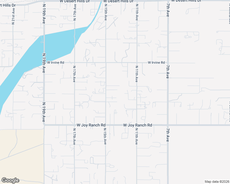 map of restaurants, bars, coffee shops, grocery stores, and more near 1324 West Desert Hills Estate Drive in New River