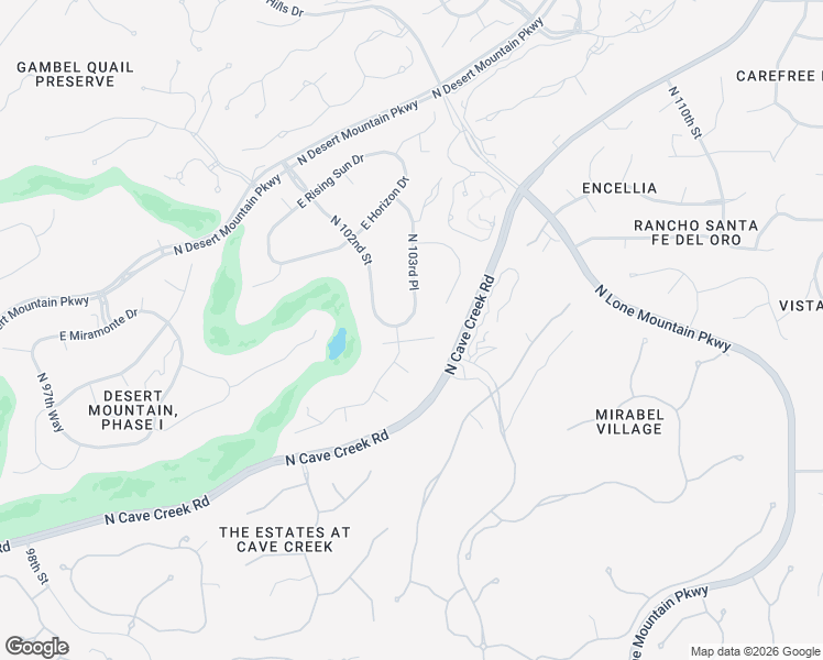 map of restaurants, bars, coffee shops, grocery stores, and more near 38220 North 103rd Place in Scottsdale
