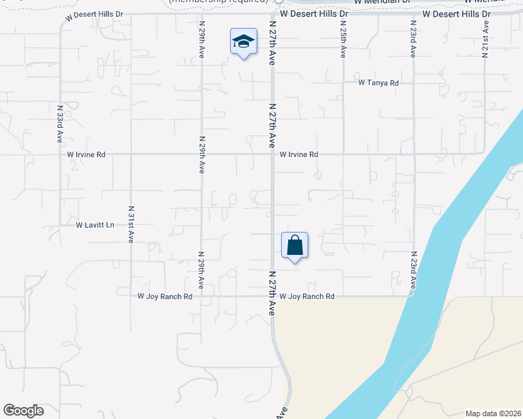 map of restaurants, bars, coffee shops, grocery stores, and more near 2636 Desert Hills Estate Drive in Phoenix