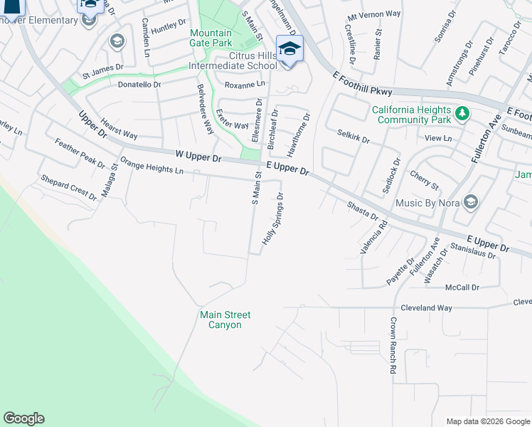 map of restaurants, bars, coffee shops, grocery stores, and more near 3821 South Main Street in Corona