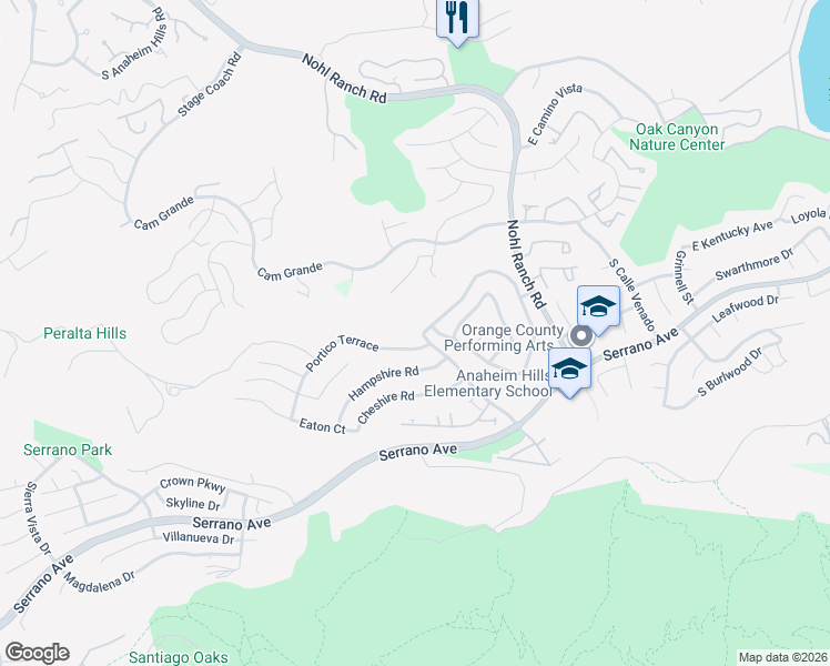 map of restaurants, bars, coffee shops, grocery stores, and more near 8163 Chadwick Parkway in Orange