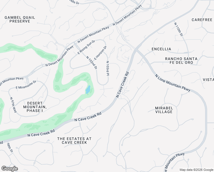 map of restaurants, bars, coffee shops, grocery stores, and more near 38220 North 103rd Place in Scottsdale