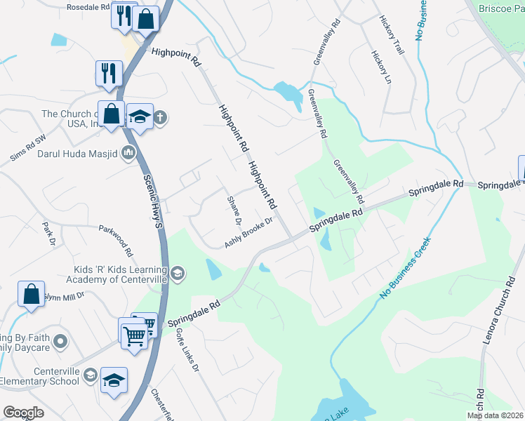 map of restaurants, bars, coffee shops, grocery stores, and more near 2938 Ashly Brooke Court in Snellville