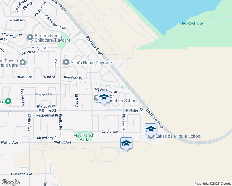 map of restaurants, bars, coffee shops, grocery stores, and more near 1979 Mount Verdugo Lane in Perris