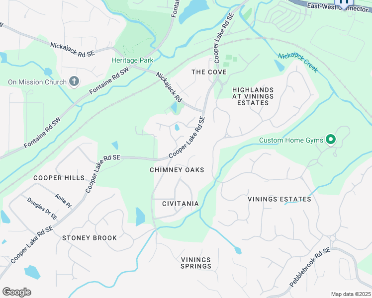 map of restaurants, bars, coffee shops, grocery stores, and more near 482 Cooper Lake Road Southeast in Mableton