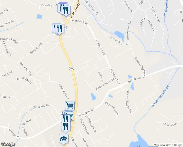 map of restaurants, bars, coffee shops, grocery stores, and more near 3138 Rock Pine Way in Snellville