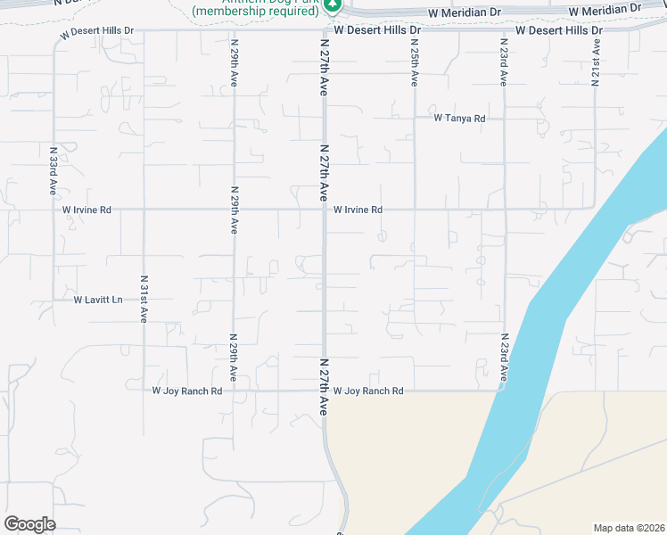 map of restaurants, bars, coffee shops, grocery stores, and more near 2636 Desert Hills Estate Drive in New River