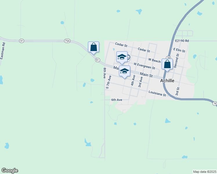 map of restaurants, bars, coffee shops, grocery stores, and more near 311 7th Avenue in Achille