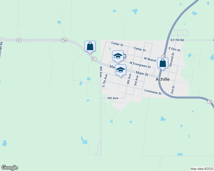 map of restaurants, bars, coffee shops, grocery stores, and more near 311 7th Avenue in Achille